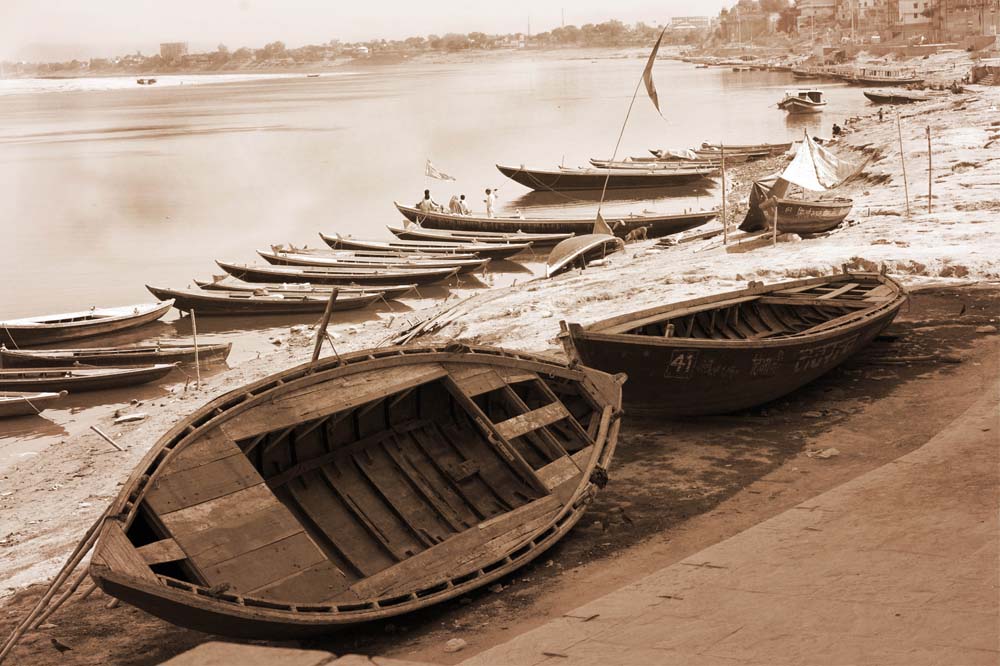 Boats on the bank