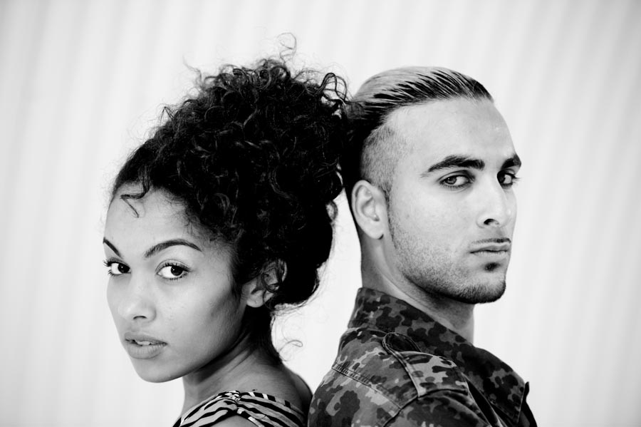 Portrait of two people