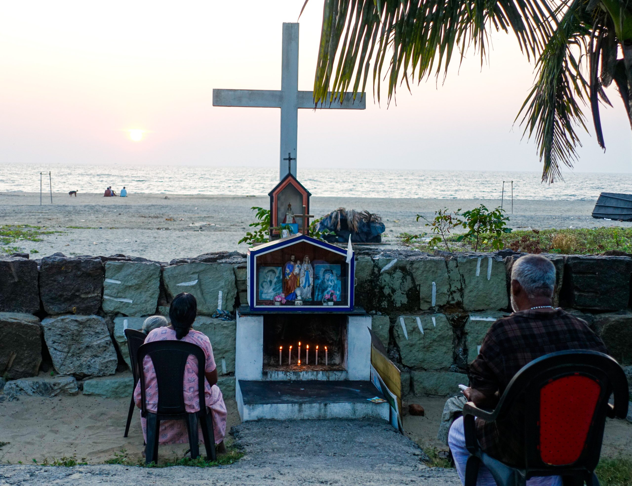 church in India on the beach